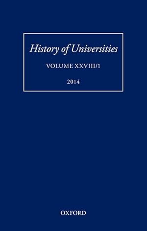 Imagen del vendedor de History of Universities: Volume XXVIII/1 a la venta por moluna