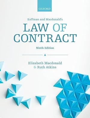 Imagen del vendedor de Koffman & Macdonald\ s Law of Contract a la venta por moluna