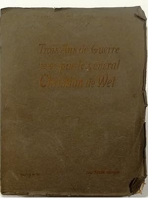 Imagen del vendedor de Trois ans de guerre par le Gnral Christian de Wet a la venta por Libreria Tara