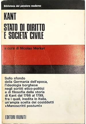 Seller image for Stato di diritto e societ civile for sale by Libreria Tara