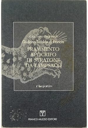 Seller image for Frammento apocrifo di Stratone da Lampsaco for sale by Libreria Tara