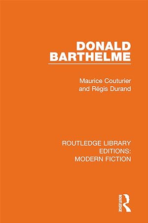 Seller image for Donald Barthelme for sale by moluna