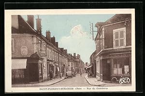 Carte postale Saint-Florent-sur-Cher, Rue de Commerce