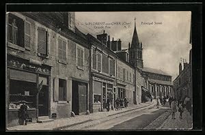 Carte postale Saint-Florent-sur-Cher, Grande Rue