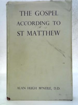 Bild des Verkufers fr The Gospel According To St Matthew zum Verkauf von World of Rare Books
