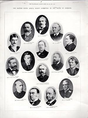 Seller image for Print; "The British South Africa Select Committee of the House of Commons" .photos from The Illustrated London News, February 20, 1897 for sale by Dorley House Books, Inc.