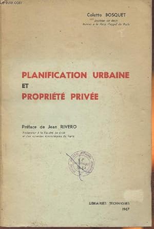 Image du vendeur pour Planification urbaine et proprit priv mis en vente par Le-Livre