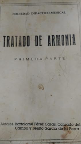 Imagen del vendedor de Tratado de armona. Primera parte a la venta por Libreria Anticuaria Camino de Santiago