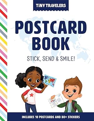 Bild des Verkufers fr Tiny Travelers Postcard Book: Stick, Send & Smile! zum Verkauf von moluna