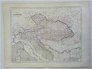 Hapsburg Empire Austria-Hungary Vienna Venice Bohemia c. 1855 Dufour map