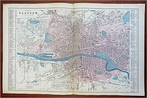 Glasgow Scotland United Kingdom 1881 Edward Weller detailed map