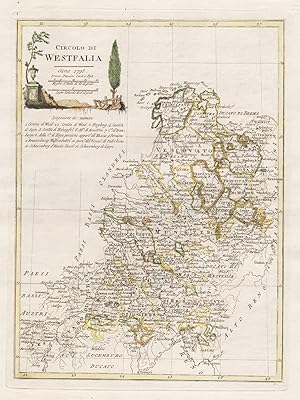 Bild des Verkufers fr Circolo di Westfalia" - Westfalen Niedersachsen Mnster Bremen Kln Osnabrck Paderborn Trier Hannover Nordsee Westflischer Kreis zum Verkauf von Antiquariat Steffen Vlkel GmbH