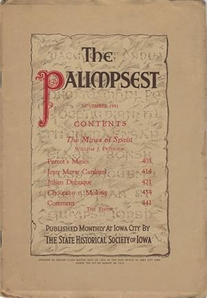 Imagen del vendedor de The Palimpsest - Volume 12 Number 11 - November 1931 a la venta por The Haunted Bookshop, LLC