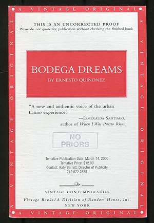 Bild des Verkufers fr Bodega Dreams zum Verkauf von Between the Covers-Rare Books, Inc. ABAA