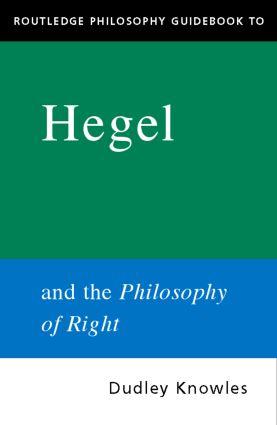 Bild des Verkufers fr Knowles, D: Routledge Philosophy GuideBook to Hegel and the zum Verkauf von moluna