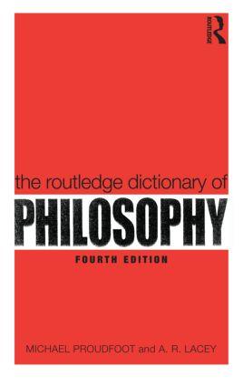 Seller image for Proudfoot, M: Routledge Dictionary of Philosophy for sale by moluna