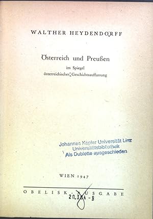 Seller image for sterreich und Preuen im Spiegel sterreichischer Geschichtsauffassung for sale by books4less (Versandantiquariat Petra Gros GmbH & Co. KG)