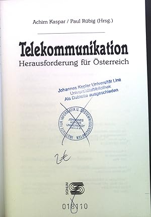 Bild des Verkufers fr Telekommunikation : Herausforderung fr sterreich zum Verkauf von books4less (Versandantiquariat Petra Gros GmbH & Co. KG)