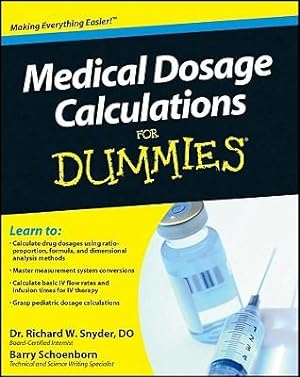 Bild des Verkufers fr Medical Dosage Calculations For Dummies zum Verkauf von moluna