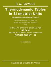 Bild des Verkufers fr Thermodynamic Tables in SI (Metric) Units zum Verkauf von moluna