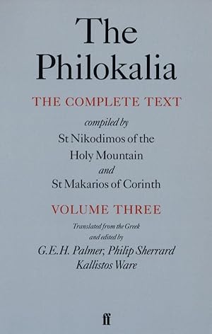Bild des Verkufers fr The Philokalia Vol 3 zum Verkauf von moluna