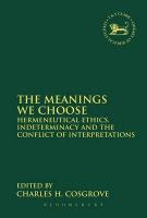 Imagen del vendedor de MEANINGS WE CHOOSE a la venta por moluna