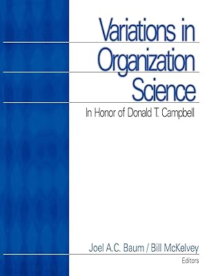 Seller image for Variations in Organization Science: In Honor of Donald T Campbell for sale by moluna