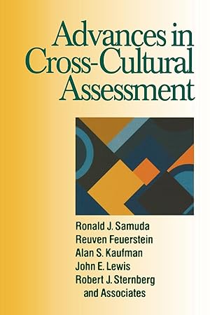 Imagen del vendedor de Advances in Cross-Cultural Assessment a la venta por moluna