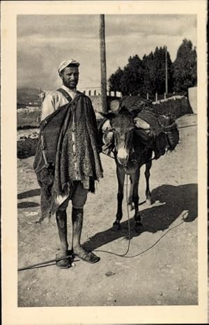 Imagen del vendedor de Ansichtskarte / Postkarte Marokko, Tipos y costumbres, Maghreb, Esel a la venta por akpool GmbH