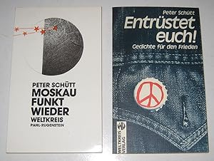 Image du vendeur pour 2 Bnde: Moskau funkt wieder. Gedichte. / Entrstet euch. Gedichte fr den Frieden. (Signierte Exemplare). mis en vente par Antiquariat Kelifer