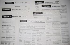 Image du vendeur pour Grundig - Diverse Service-Informationen aus dem Jahr 1968 / 1969. Grundig-Reparaturhelfer Grundchassis CS 160 RF und MS, CS 260, Studio 260, Nymphenburg 3, Rothenfels 3, Stockholm, Satellit Amateur 210, Transist 208, RF 110a, Solo-Boy 209, Farb-Fernseh-Service T 905, S 905, Triumph 2200 Color. mis en vente par Antiquariat Kelifer