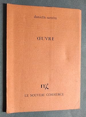 Imagen del vendedor de Oeuvre. a la venta por Librairie Pique-Puces