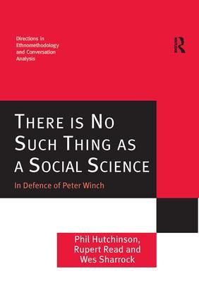 Image du vendeur pour Hutchinson, P: There is No Such Thing as a Social Science mis en vente par moluna