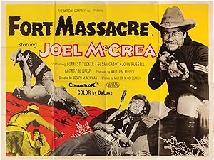 Imagen del vendedor de Fort Massacre (Original poster for the UK release of the 1958 film) a la venta por Royal Books, Inc., ABAA