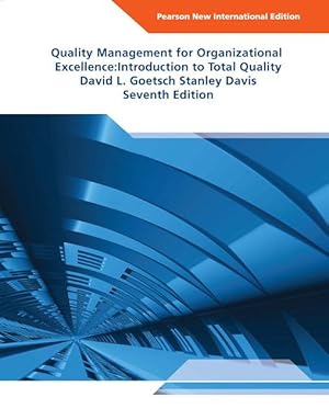 Imagen del vendedor de Quality Management for Organizational Excellence Pearson New International Edition a la venta por moluna