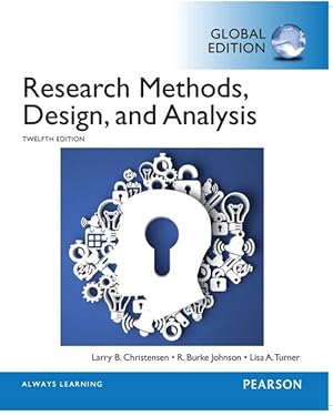 Bild des Verkufers fr Research Methods, Design, and Analysis, Global Edition zum Verkauf von moluna
