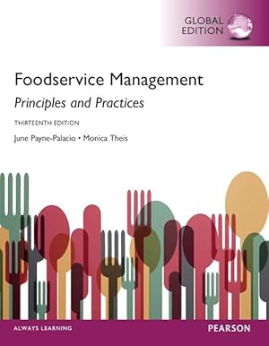 Image du vendeur pour Foodservice Management: Principles and Practices, Global Edition mis en vente par moluna