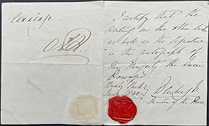 Note and signature.