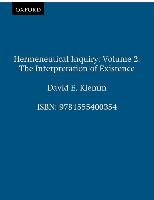 Seller image for Klemm, D: Hermeneutical Inquiry: Volume 2: The Interpretatio for sale by moluna