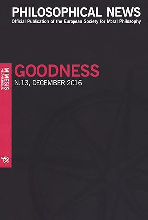 Bild des Verkufers fr Philosophical News N.13: Goodness zum Verkauf von moluna