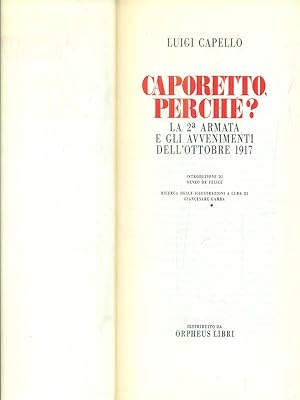 Immagine del venditore per Caporetto perche'? venduto da Librodifaccia