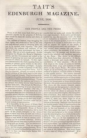 Seller image for The People and The Peers. An original article from Tait's Edinburgh Magazine, 1836. for sale by Cosmo Books