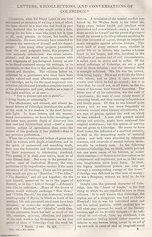 Seller image for Letters, Recollections, and Conversations of Coleridge. An original article from Tait's Edinburgh Magazine, 1836. for sale by Cosmo Books