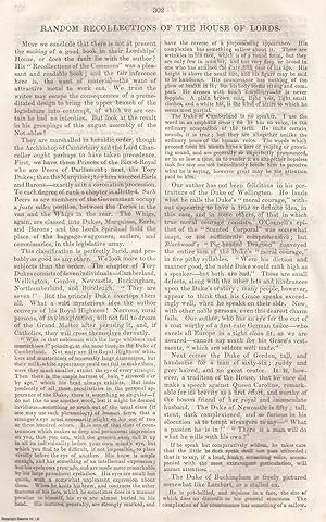 Seller image for Random Recollections of The House of Lords [By James Grant]. An original article from Tait's Edinburgh Magazine, 1836. for sale by Cosmo Books