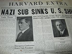 Harvard Extra Volume 1 Number 1 Armistice Day, Monday, November 11, 1940 Nazi Sub Sinks U. S. Ship