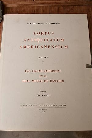 Seller image for Corpus Antiquitatum Americanensium: Mexico I Las Urnas Zapotecas en el Real Museo de Ontario for sale by Snowden's Books