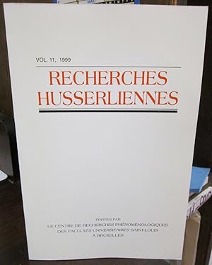 Imagen del vendedor de Recherches husserliennes, Vol. 11, 1999 a la venta por Atlantic Bookshop