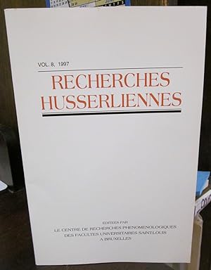 Imagen del vendedor de Recherches husserliennes, Vol. 8, 1997 a la venta por Atlantic Bookshop