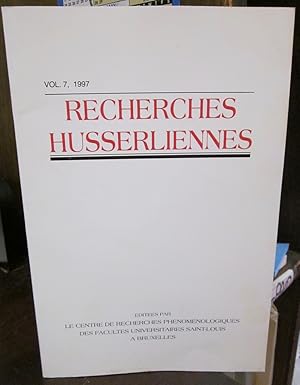 Imagen del vendedor de Recherches husserliennes, Vol. 7, 1997 a la venta por Atlantic Bookshop