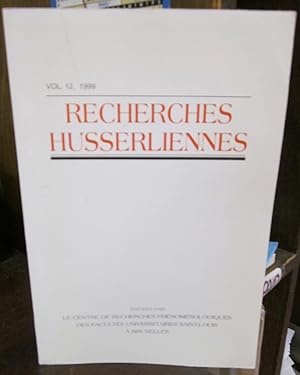 Imagen del vendedor de Recherches husserliennes, Vol. 12, 1999 a la venta por Atlantic Bookshop